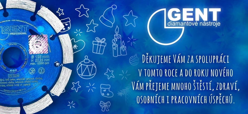 Gent diamantové nástroje přejí krásné Vánoce 2019