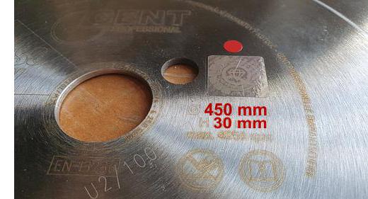diamantový kotouč 450x30 mm detail